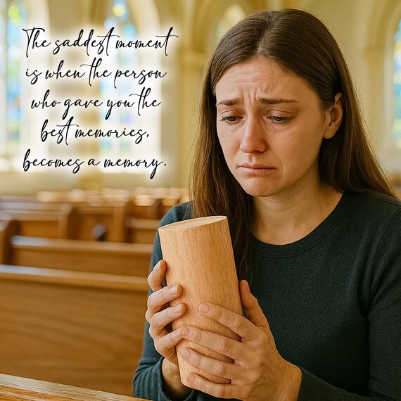 thumbnail image 2 of Personalized Prayers Of A Mom - Wooden Cylinder Sculpture, Christian 2 of 12