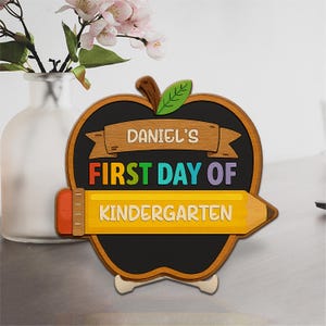 Plaque personnalisée en bois pour la rentrée des classes, décoration pour la rentrée des classes, cadeau souvenir pour les élèves