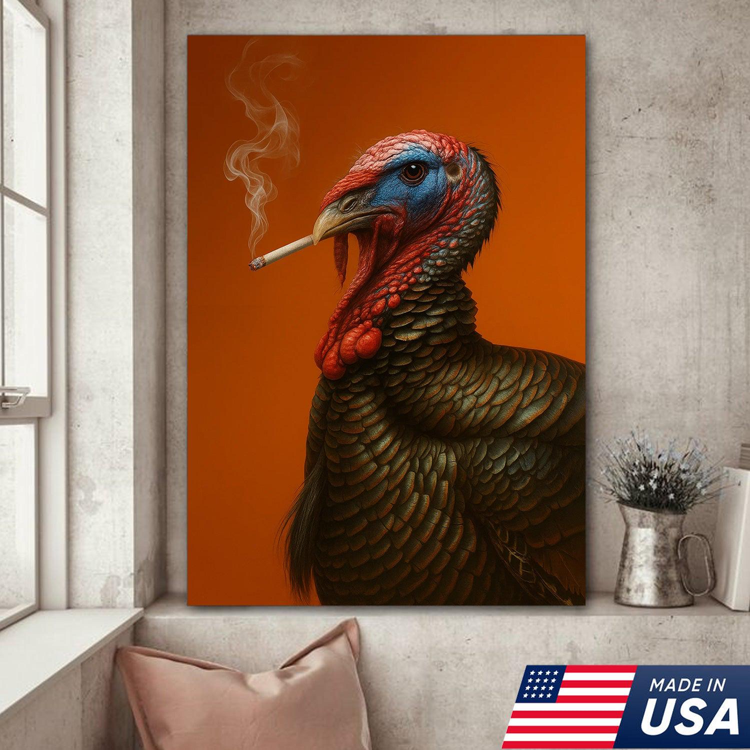 Wild Turkey Canvas Wall Art – Rustic Wildlife Decor for Cabin