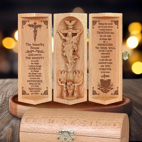Personalized Serenity Prayer Wood Catholic Gifts Christian