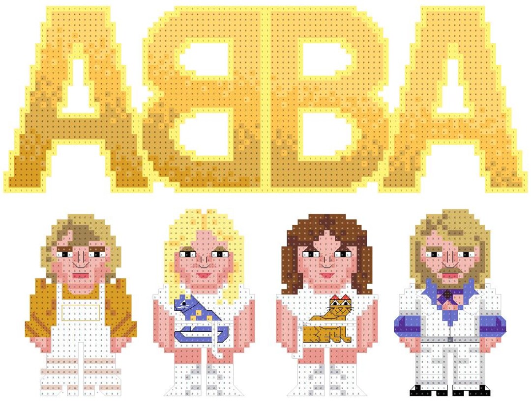 ABBA Cross Stitch Pattern - Etsy