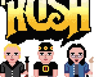Rush Band Cross Stitch Pattern