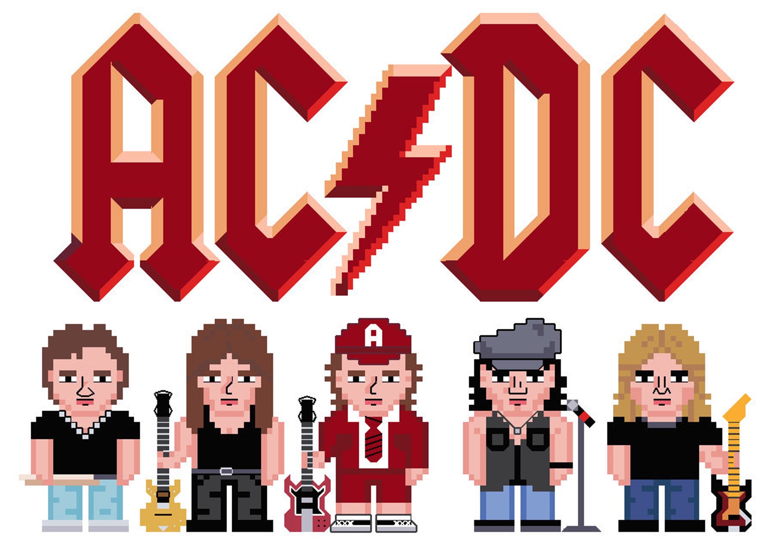 AC/DC Cross Stitch Pattern - Etsy