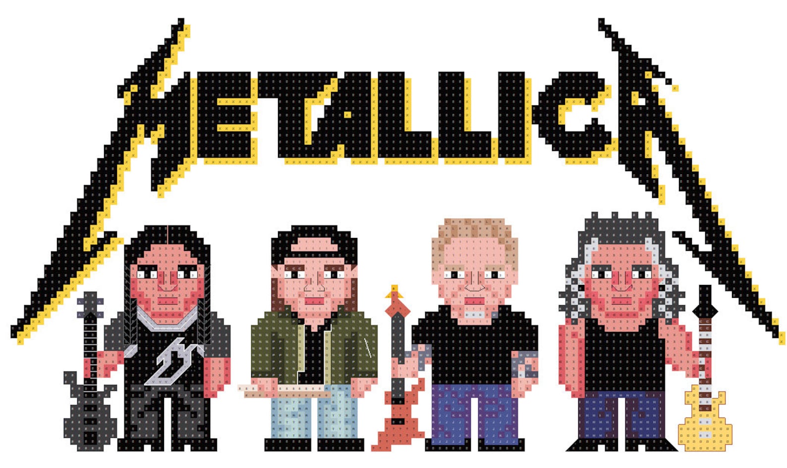 Metallica Cross Stitch Pattern - Etsy
