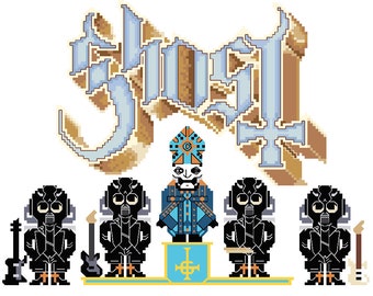 Ghost Band Cross Stitch Pattern