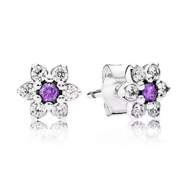 Statement Earrings, Forget Me Not Stud Earrings,S925 Sterling Silver, Gift Women Earrings