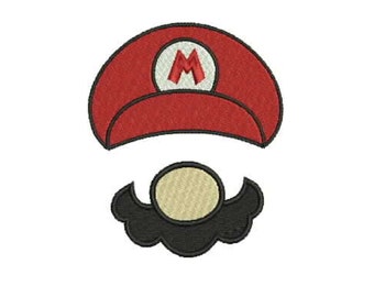Mario Machine Embroidery desings,Embroidery Designs, Embroidery patterns , 3 sizes