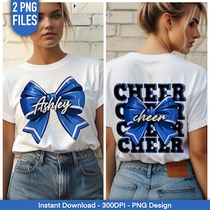 Coquette Cheer PNG, Cheerleading PNG, Blue Cheer Png, Cheer Png, Custom Cheer Png, Blue Team Mascot Png, Cheer Sublimation Design Download