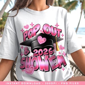 Senior 2026 Graduation PNG: Pop Out Design (Digital Download)