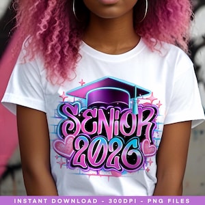 Senior 2026 PNG: Graduation Sublimation Design (Digital Download)