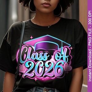 Class of 2026 PNG: Senior Graduation Sublimation Design (Digital Download)