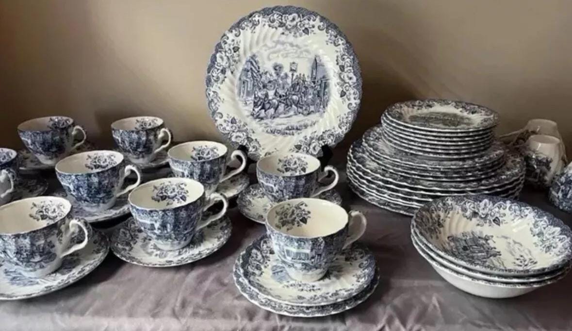 Johnson Brothers Coaching Scene 8 Place Settings 57 Pieces - Etsy