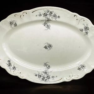 O.p. Co. China Syracuse 13” Platter Tray Transferware Flow Blue
