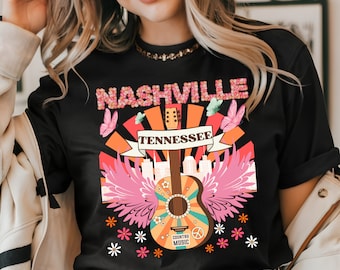 Camiseta de concierto de música country western de Nashville, regalo retro para amantes de la música de Nashville, viaje de vaqueras