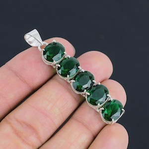 Chrome Diopside Gemstone Pendant | 925 Sterling Silver Pendant Necklace | Handmade Pendant | Chrome Diopside Jewelry, Christmas Gift For Her