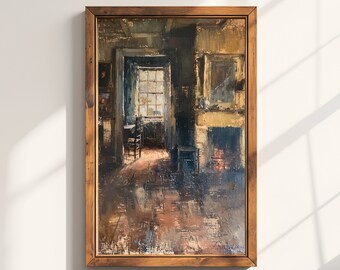Vintage Country Cottage Printable Wall Art, Farmhouse Wall Decor Downloadable, Neutral Wall Art, Moody Western Wall Art Download Cottagecore