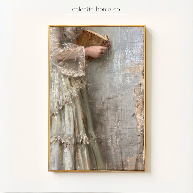 Gift for Book Lover, Little Women, Rustic Decor, Country Cottage, Antique Farmhouse Wall Decor, Reading Nook Decor, Neutral Wall Art, Bookish Decor, Jane Austen, Book Lover Decor, Vintage Wall Art, Printable Wall Art, Downloadable Art, Art Printable