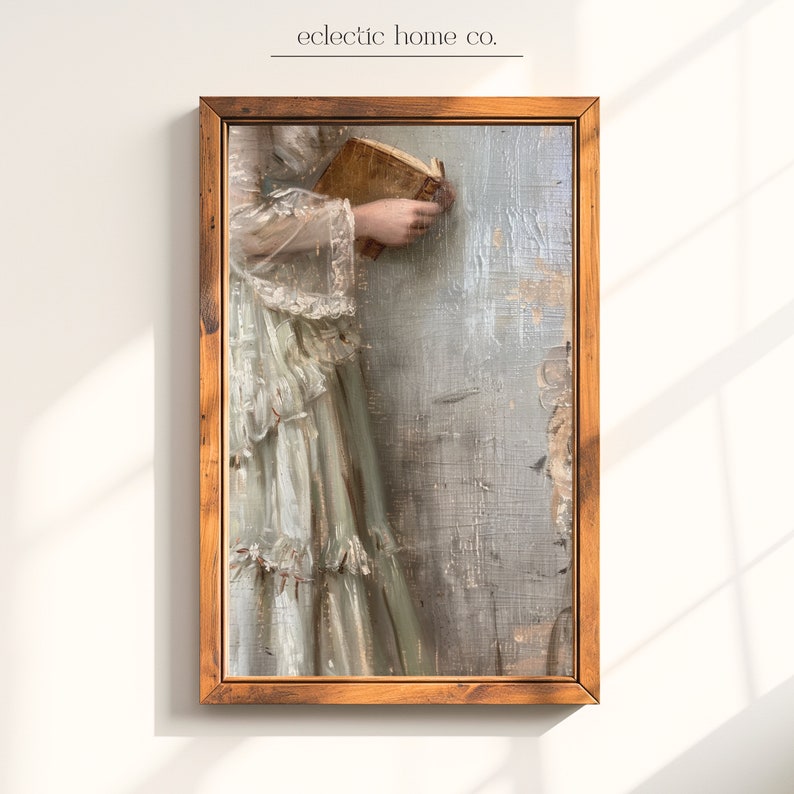 Gift for Book Lover, Little Women, Rustic Decor, Country Cottage, Antique Farmhouse Wall Decor, Reading Nook Decor, Neutral Wall Art, Bookish Decor, Jane Austen, Book Lover Decor, Vintage Wall Art, Printable Wall Art, Downloadable Art, Art Printable