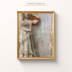 Gift for Book Lover, Little Women, Rustic Decor, Country Cottage, Antique Farmhouse Wall Decor, Reading Nook Decor, Neutral Wall Art, Bookish Decor, Jane Austen, Book Lover Decor, Vintage Wall Art, Printable Wall Art, Downloadable Art, Art Printable