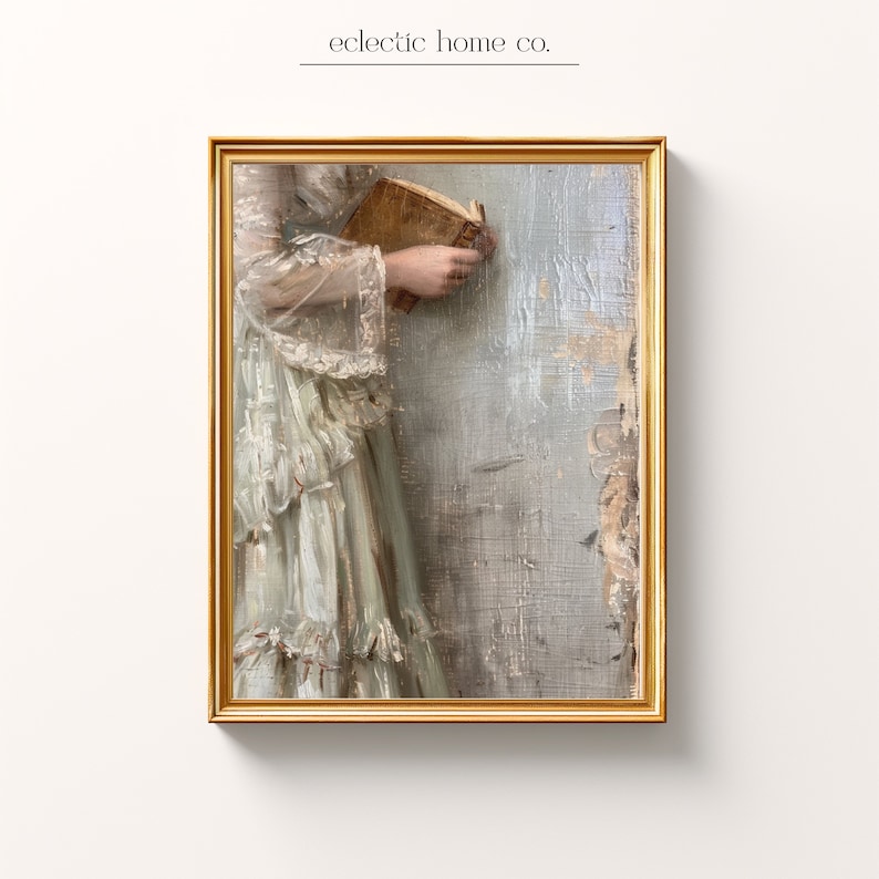 Gift for Book Lover, Little Women, Rustic Decor, Country Cottage, Antique Farmhouse Wall Decor, Reading Nook Decor, Neutral Wall Art, Bookish Decor, Jane Austen, Book Lover Decor, Vintage Wall Art, Printable Wall Art, Downloadable Art, Art Printable