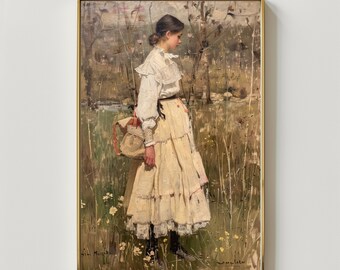 Printable Vintage Bookish Wall Art, Light Academia Downloadable Little Women Poster, Victorian Aesthetic Decor Download, Gift for Book Lover
