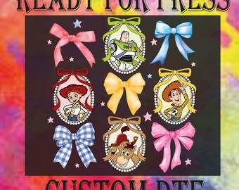 Toy Story Coquette Bow DTF Transfer, Disney Friends Heat Transfer