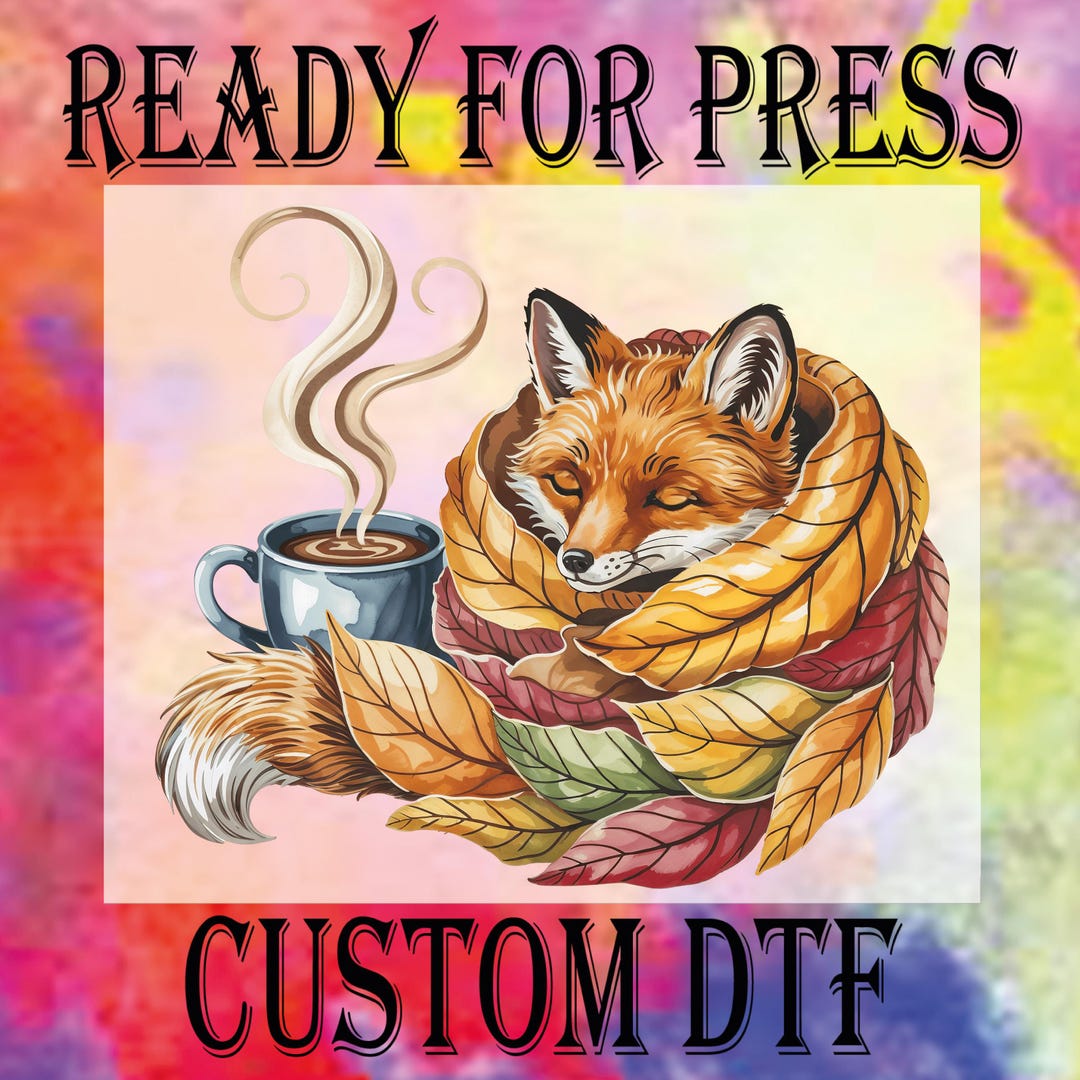 Watercolor Fox DTF Transfer: Foxy Fall Vibes Heat Press Print - Etsy