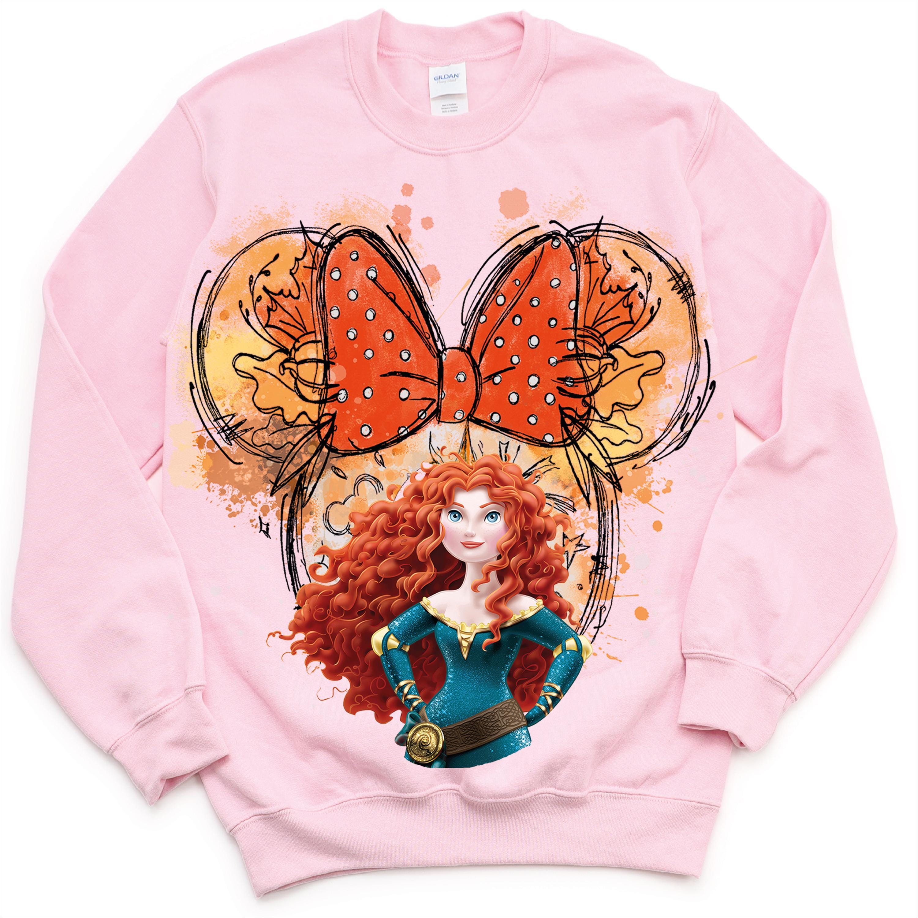 Watercolor Disney Brave Merida Princess Dtf Transfer, Minnie Mouse Ear ...