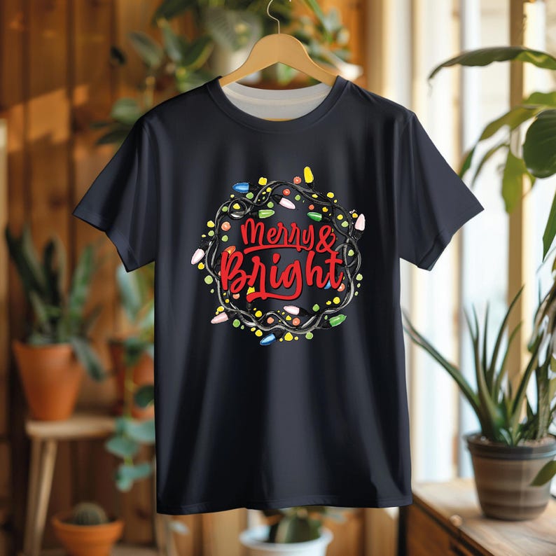 Merry and Bright Ready to Press, Merry Christmas Dtf Transfer