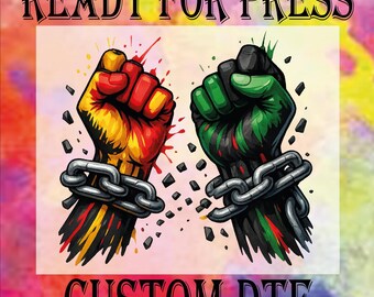 Black History Month DTF Transfer, Black Pride Heat Press Dtf