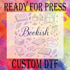 Just One More Chapter DTF Transfer: Retro Book Lover Heat Press