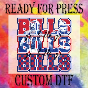 Bills Football DTF Transfer: Buffalo Heat Press Design