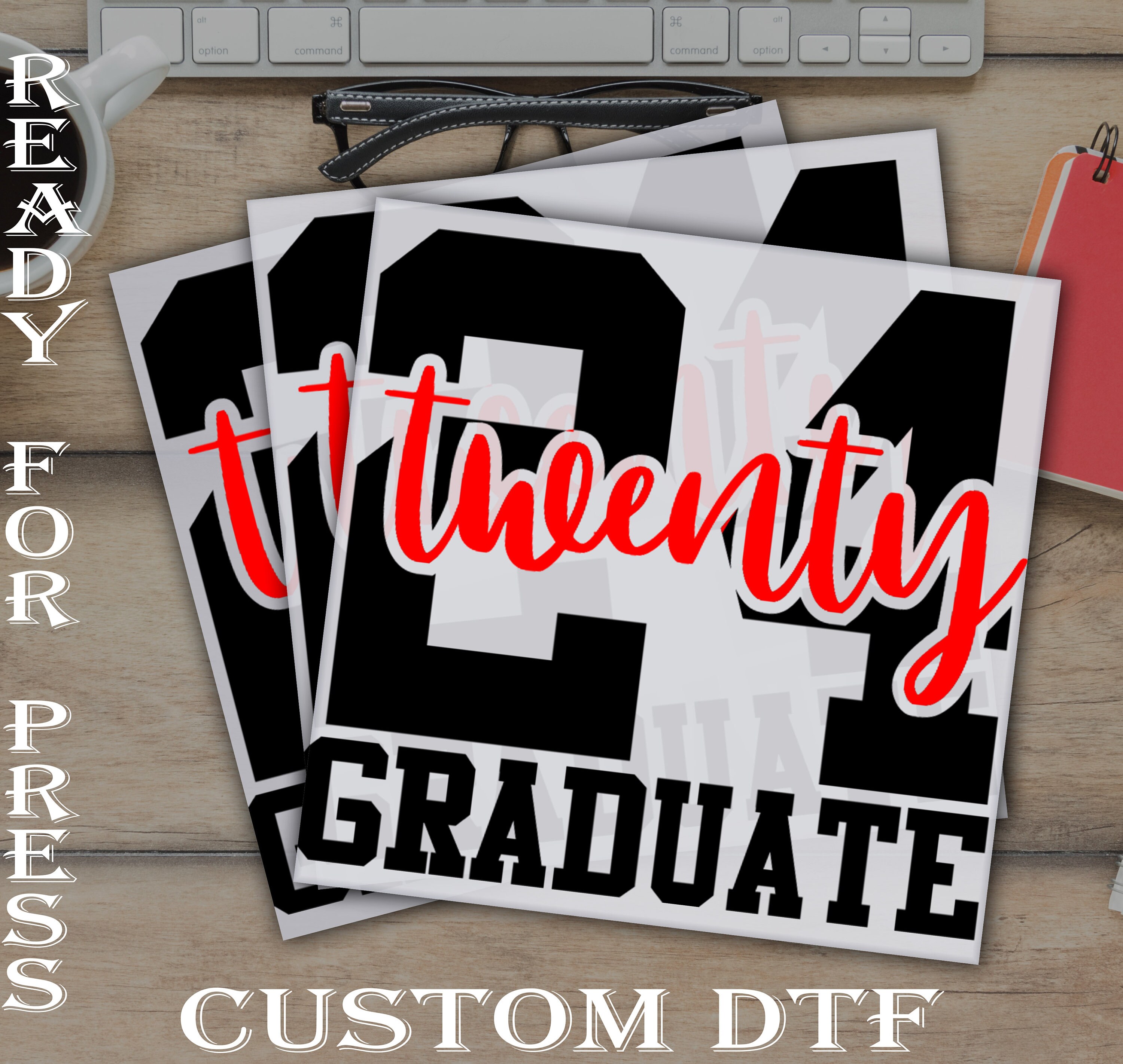 Graduation 2024 Dtf Transfer, Senior 2024 Ready to Press, Custom Dtf ...