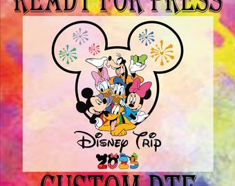 Disney Trip 2025 Dtf, Family Trip Ready To Press, Disney Dtf Prints, Magical Kingdom Dtf, Mouse and Friend Dtf, Vacay Mode Heat Press