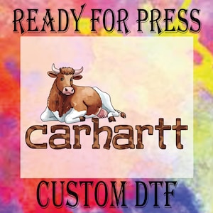 Funny Cow DTF Transfer - Carhartt Style - Ready To Press