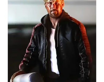 Handmade Ryan Gosling The Fall Guy Leather Jacket, Miami Vice Jacket For Men, Gift For Him
