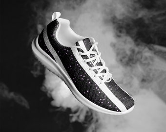Women’s athletic shoes Black and white with a shine, very attractive and sporty, very comfortable
