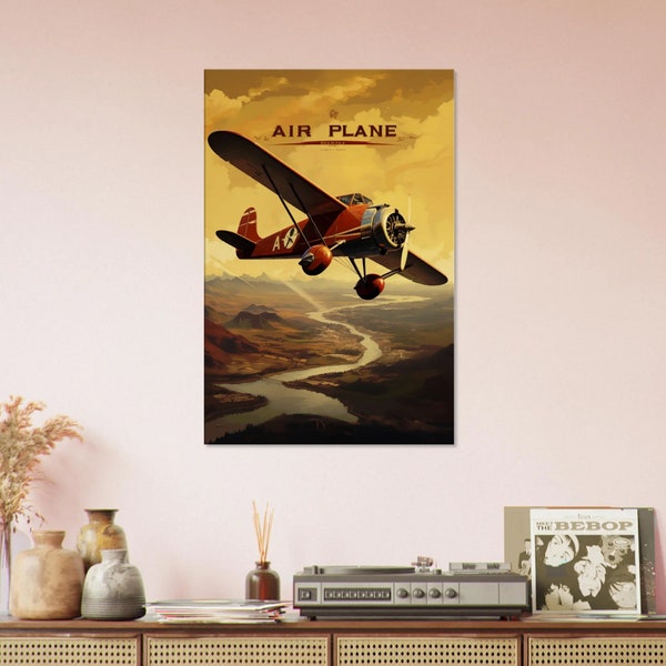 Tableau Avion Vintage