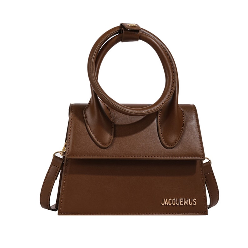 JACQUEMUS Mini sac inspiré Le Chiquito Noeud Accessoire de mode chic Petit sac à bandoulière artisanal brown