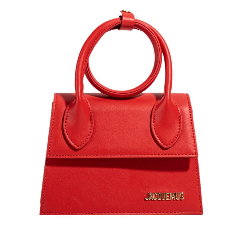 JACQUEMUS Mini sac inspiré Le Chiquito Noeud Accessoire de mode chic Petit sac à bandoulière artisanal red
