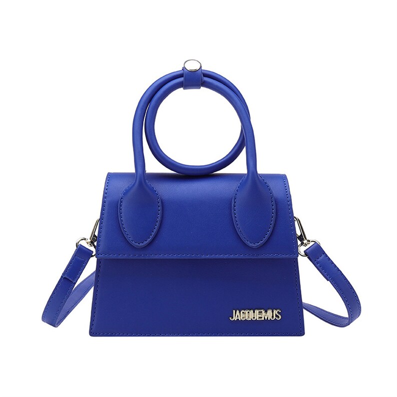 JACQUEMUS Mini sac inspiré Le Chiquito Noeud Accessoire de mode chic Petit sac à bandoulière artisanal blue