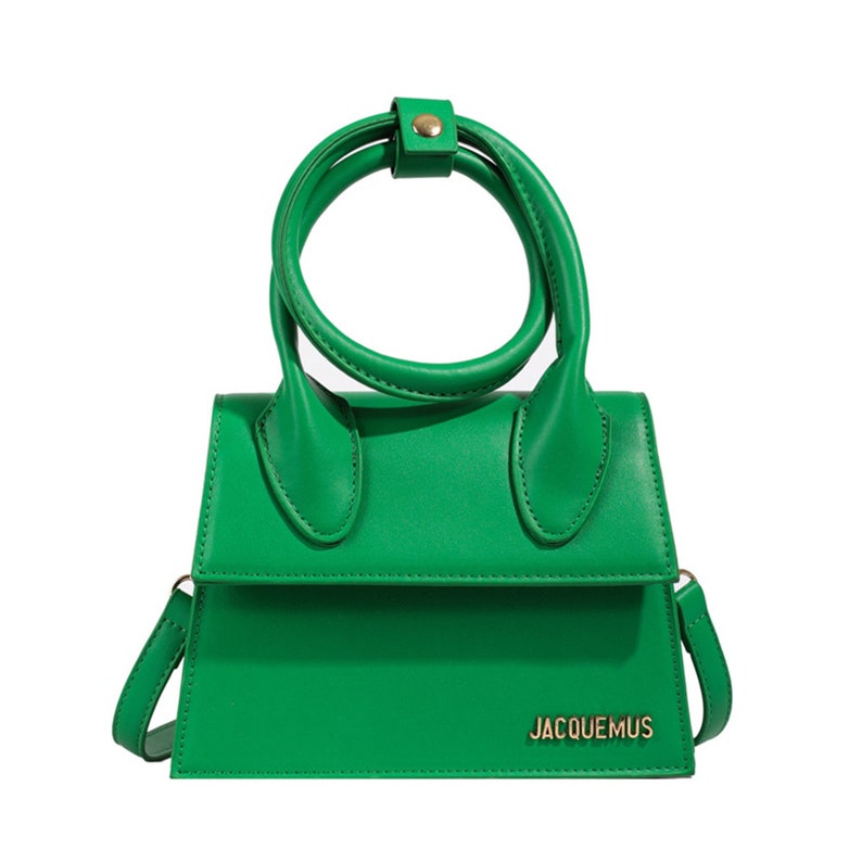 JACQUEMUS Mini sac inspiré Le Chiquito Noeud Accessoire de mode chic Petit sac à bandoulière artisanal green