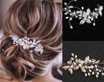 Rhinestone Bridal Bridesmaid crystal Hair Vines Silver, Rose Gold, Gold, Boho Vintage Wedding Hair Accessory,Gift