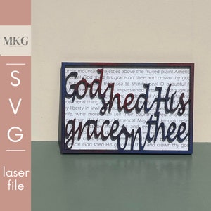 America the beautiful shelf sitter, patriotic display, fourth of july svg, independence day gifts, independence decor, god shed his grace