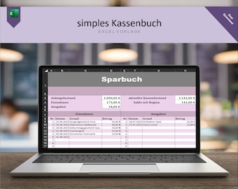 Sehr leicht zu bedienendes Kassenbuch in Excel zum Sofort-Download.