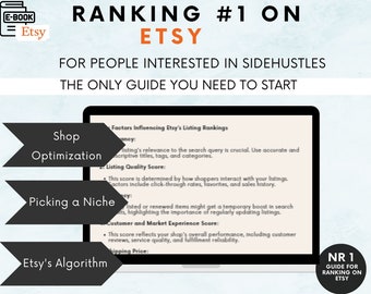 Etsy SEO-guide: Ranka #1 på Etsy-söksidan och öka försäljningen, Etsy SEO-tips, hur man säljer på Etsy, butiksoptimering, Etsy säljarhandbok i PDF-format