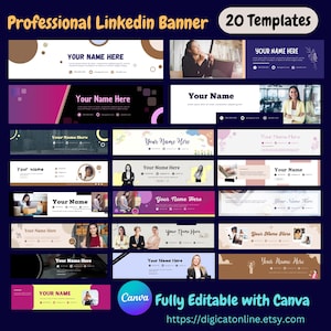 20 Professional Linkedin Profile Banner Templates for Busy Business ...