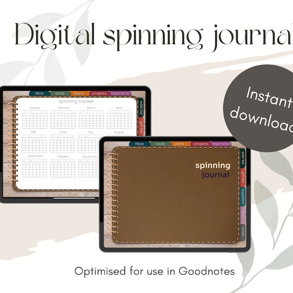 Digital Spinning Journal | Instant PDF download | Plan and record handspun projects | Handspinning Journal