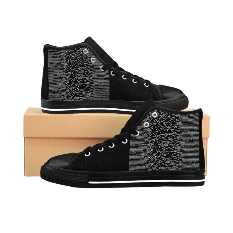Men's Classic Sneakers Joy Division, Unknow Pleasures, Dark Style, Gothic imagen 1