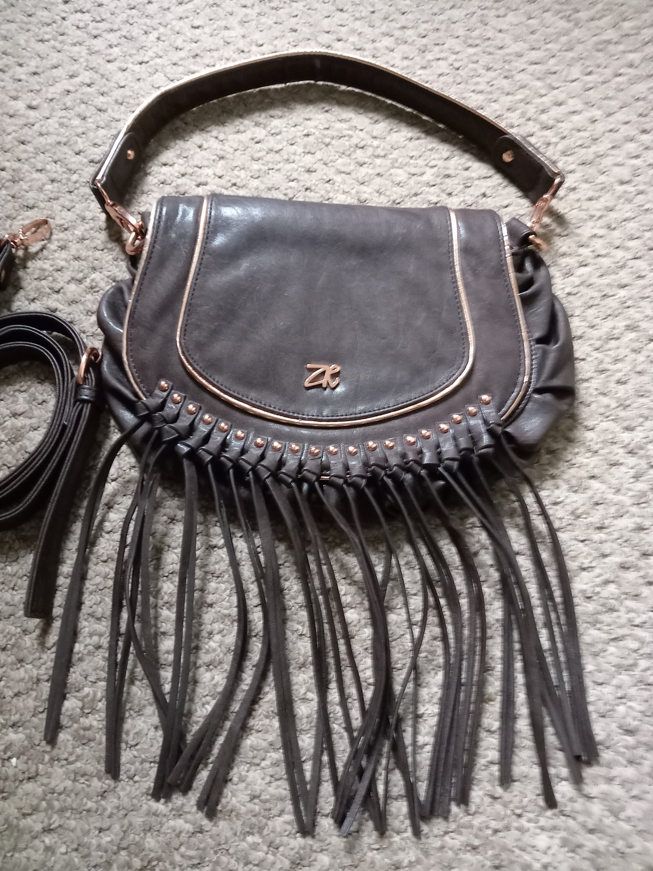 Zandra Rhodes pre owned fringed bag